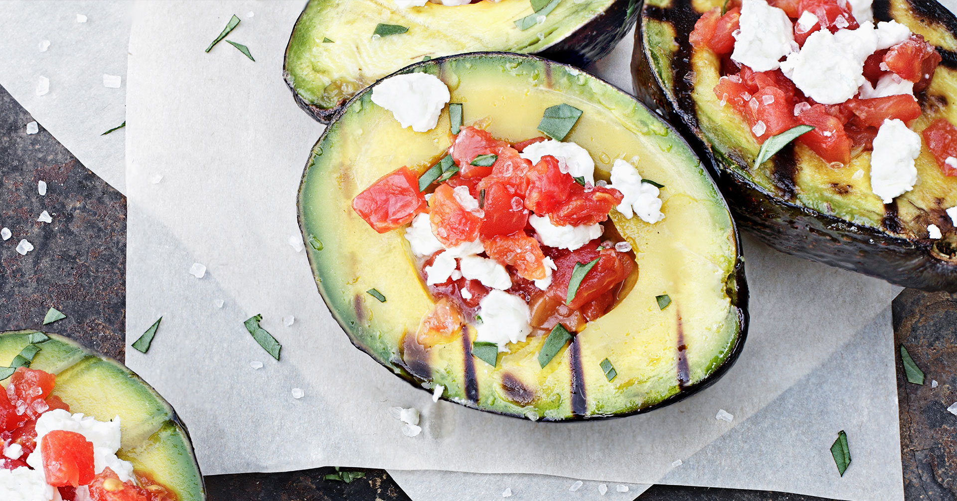 Aguacates rellenos de amaranto