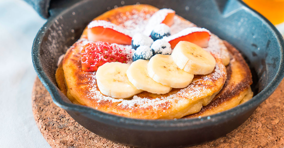 Hot cakes veganos de plátano