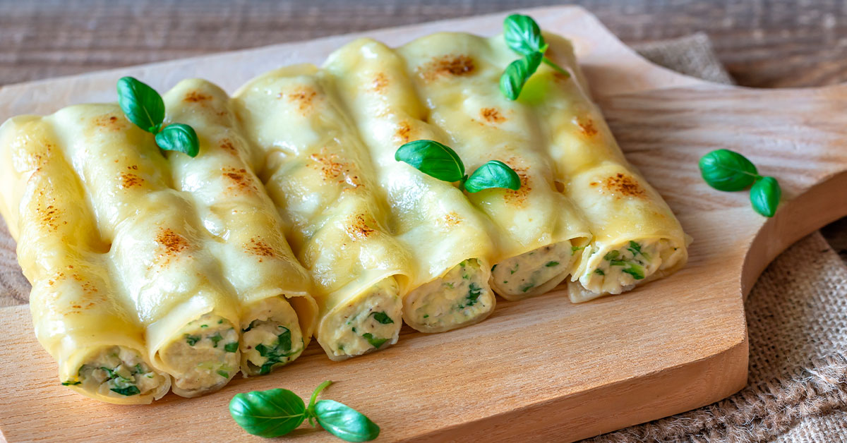 Canelones con avena