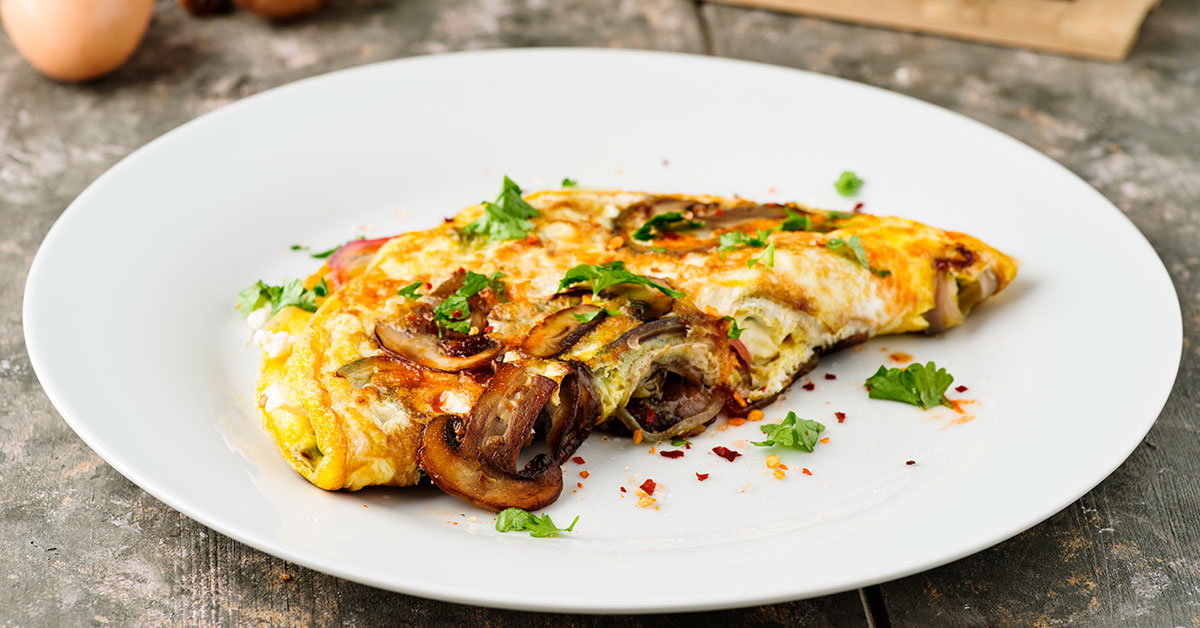 Recetas rápidas: omelet con avena y queso
