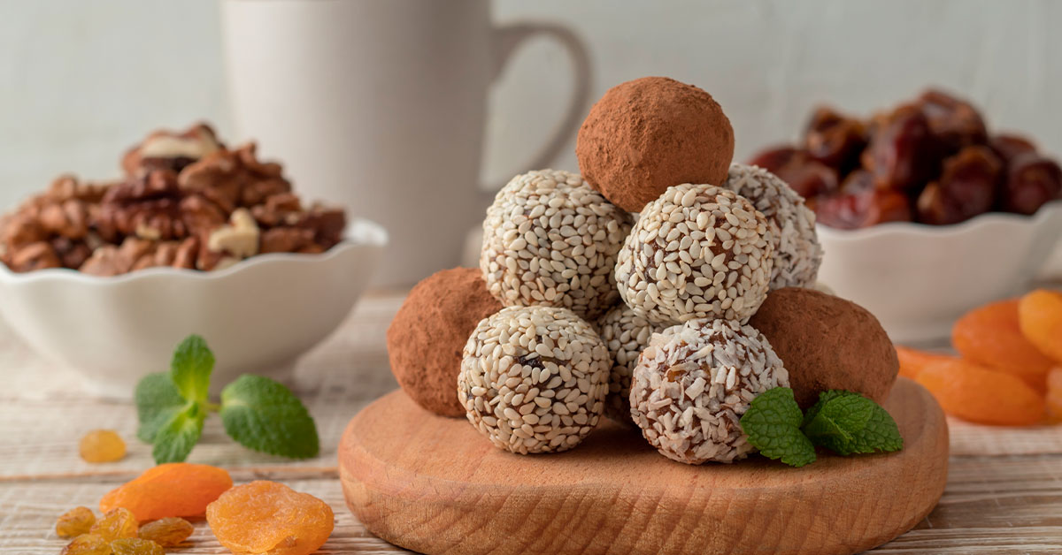 Bolitas de chocolate con mandarina