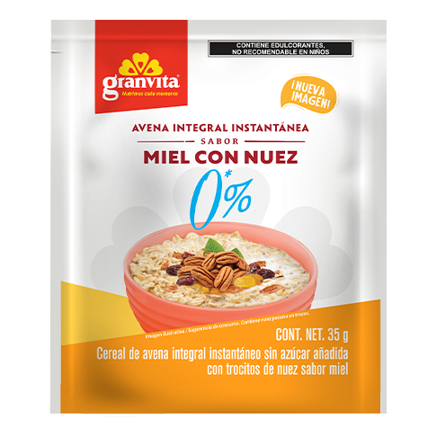Avena Instantánea Integral 0 % Azúcar* 35 g