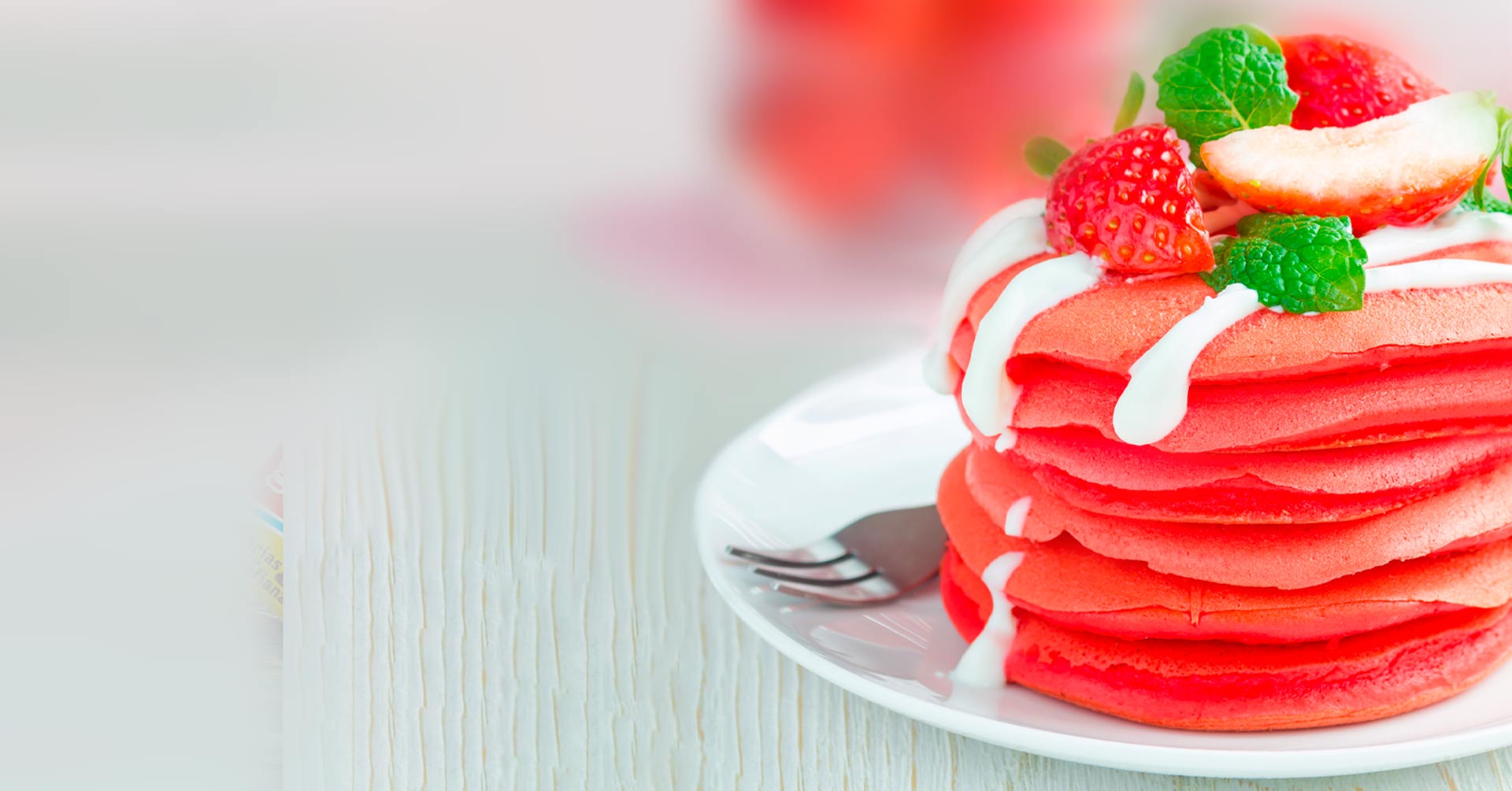 Pancakes red velvet para San Valentín