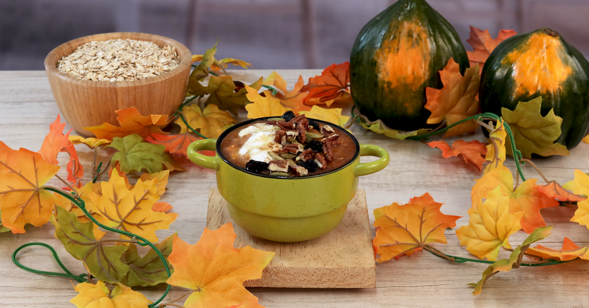 Avena con calabaza