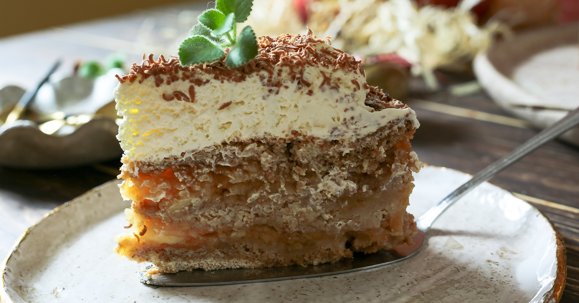 Pastel de manzana con avena