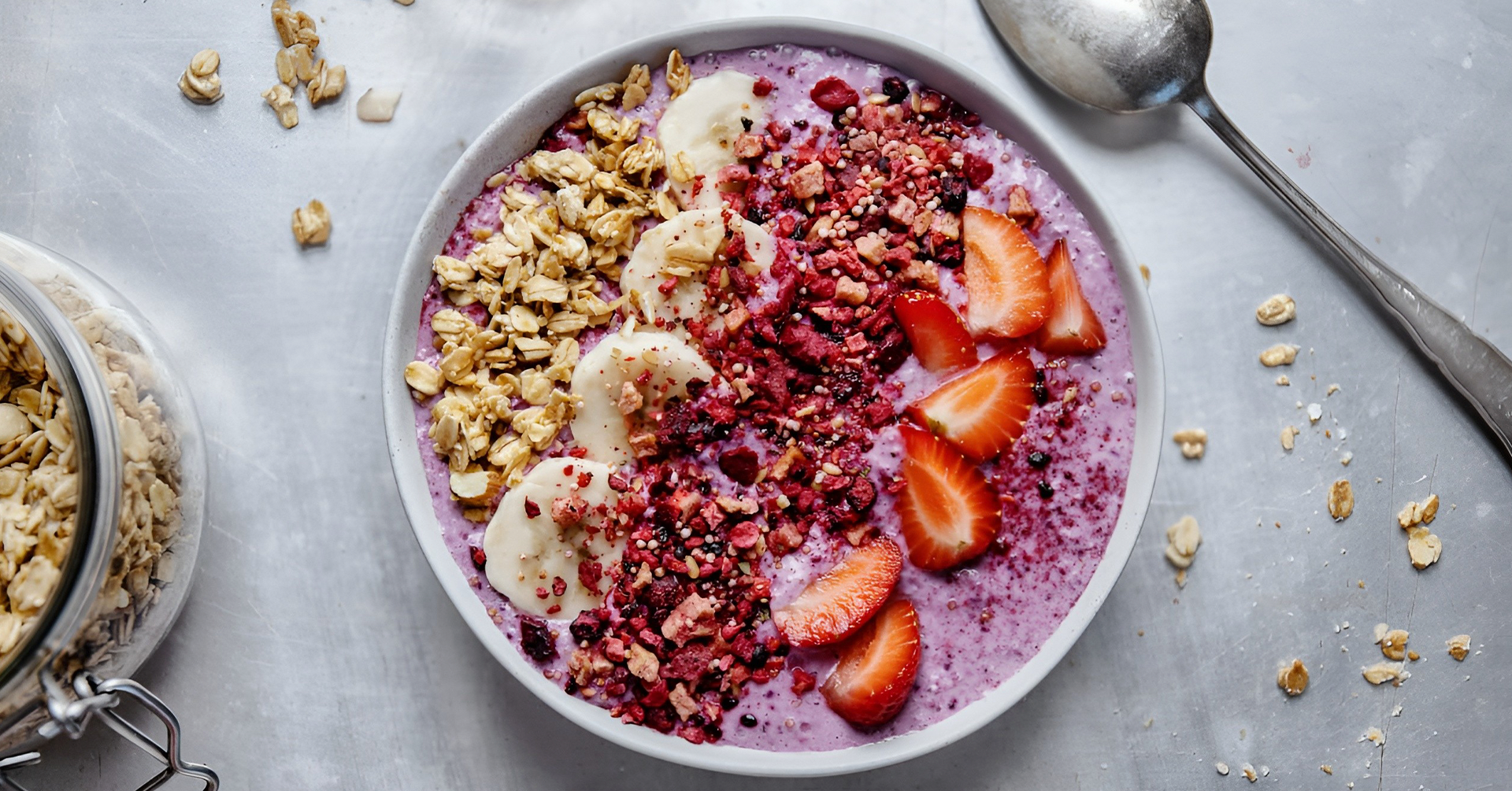 Bowl de avena sabor taro